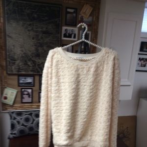 Ivory small roses sweater never worn